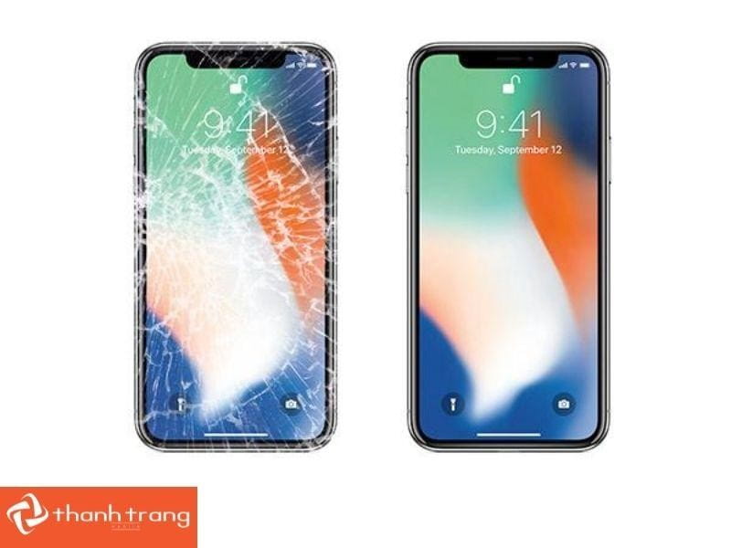 Dấu hiệu cần thay ép kính. Dấu hiệu cần ép kính iPhone Xs