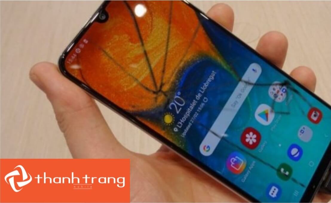 Màn hình điện thoại Samsung A30s bị chảy mực
