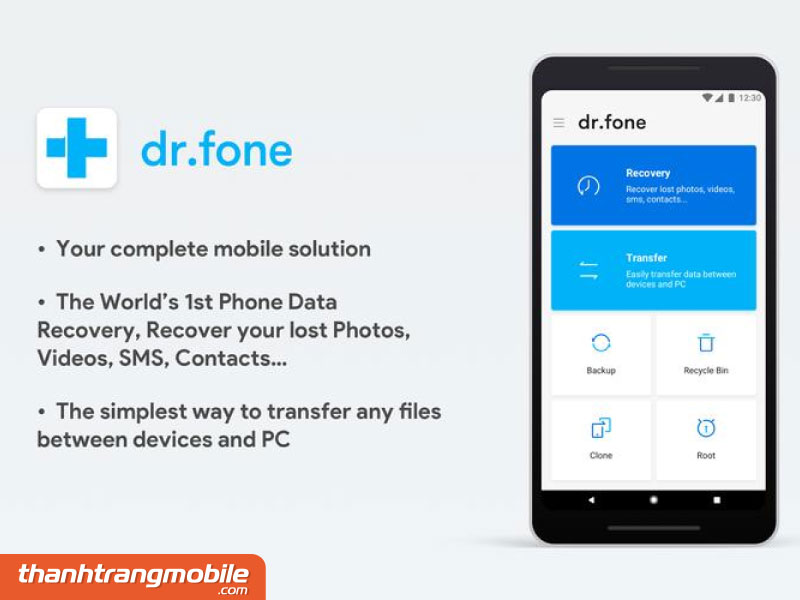 Tải và mở ứng dụng Wondershare Dr.Fone.