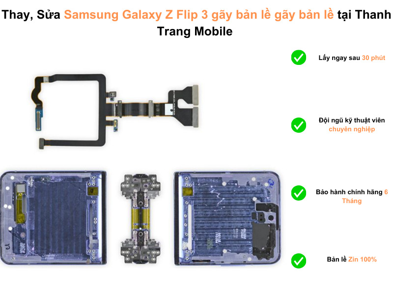 Thay bản lề Samsung Galaxy Z Flip 3 bao lâu xong