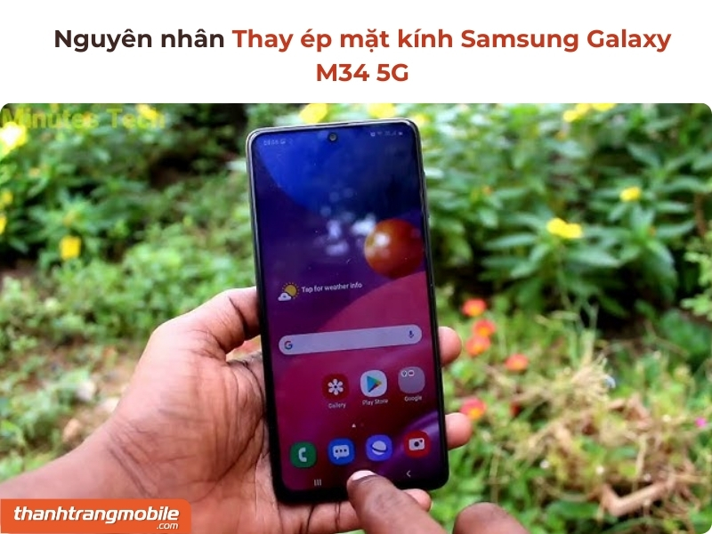 Thay ép mặt kính Samsung Galaxy M34 5G giá bao nhiêu