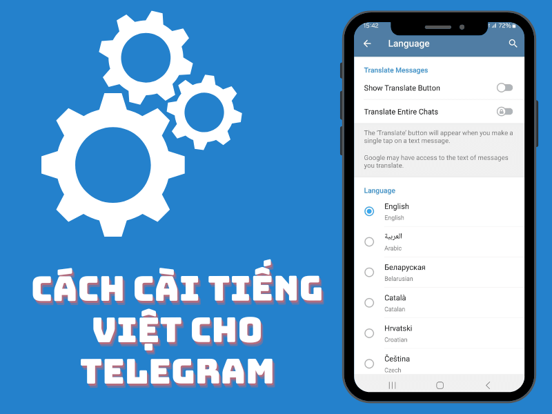 cách cài tiếng việt cho Telegram