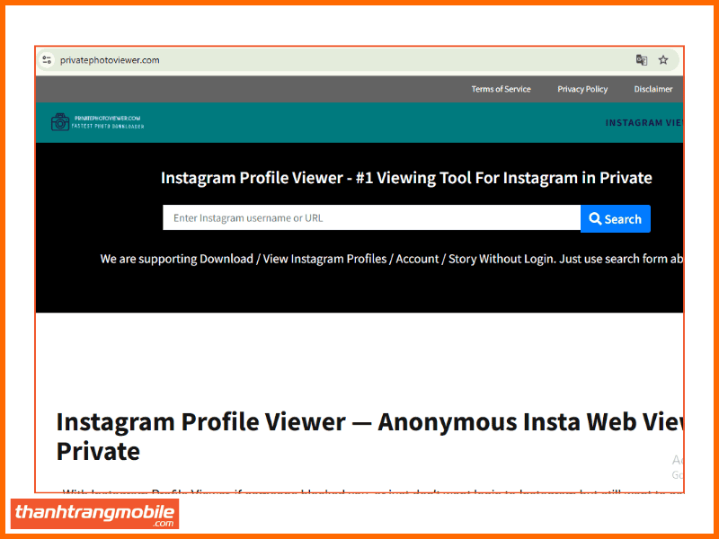 Cách xem Instagram của người khác