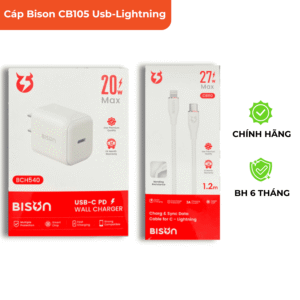Cáp mập Bison CB105 Usb-Lightning dài 120cm