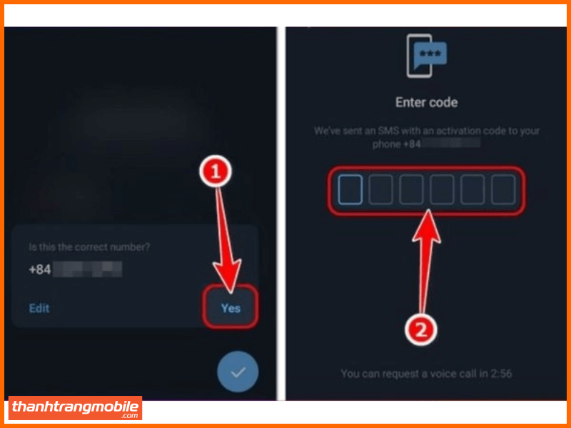 tạo tài khoản Telegram qua Google Voice bước 3