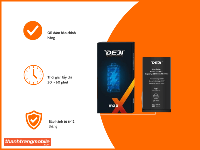 thay pin deji chính hãng iphone 11 và thay pin iphone các dòng khác 