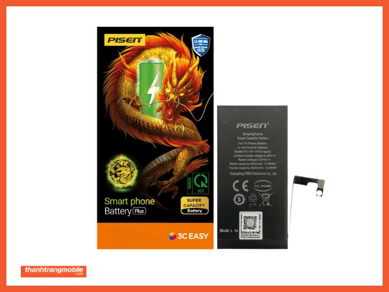 Thay pin iPhone 14 Pro Pisen dung lượng siêu cao chính hãng giúp cải thiện thời lượng sử dụng, hạn chế sụt pin nhanh và tối ưu hiệu suất thiết bị. Tham khảo ngay pin Pisen iPhone 14 Pro chất lượng cao, bảo hành minh bạch, giá tốt tại TP.HCM.