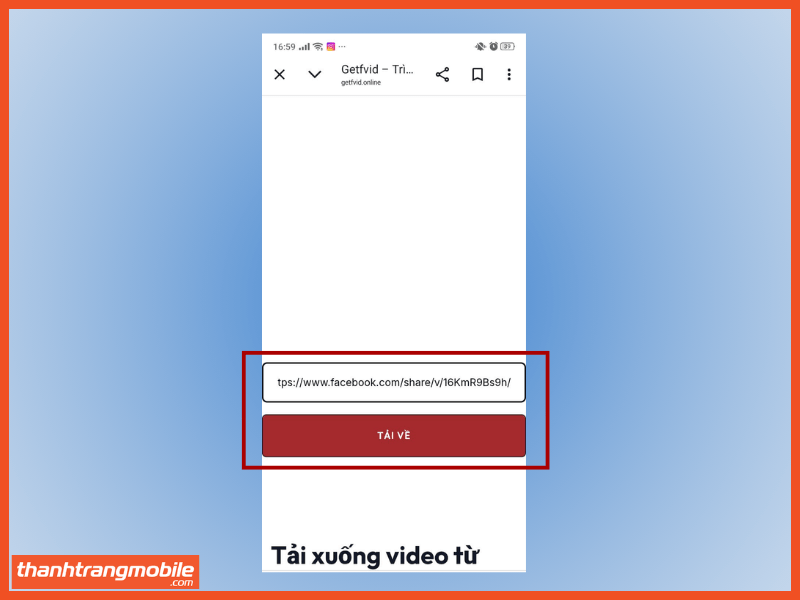 Tải video trên Facebook riêng tư bằng Getfvid bước 2