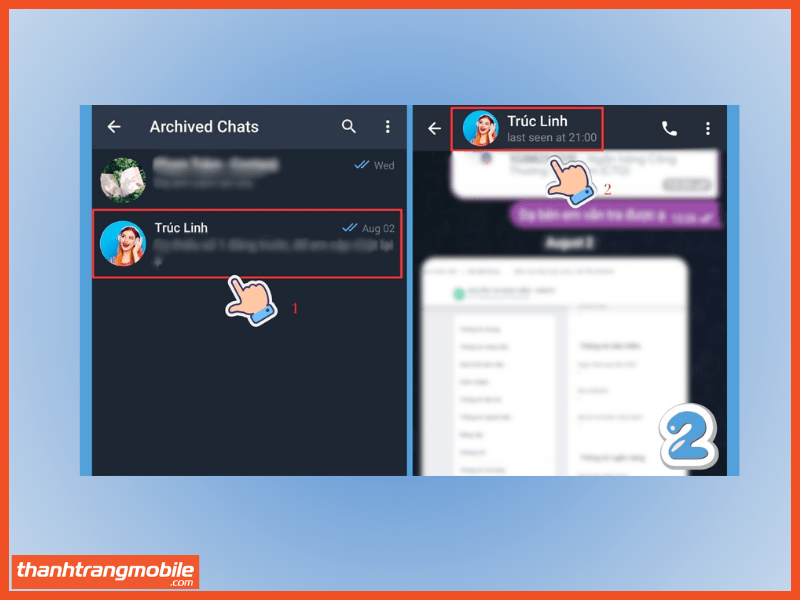 Cách mở tin nhắn lưu trữ trên Telegram bằng điện thoại bước 2