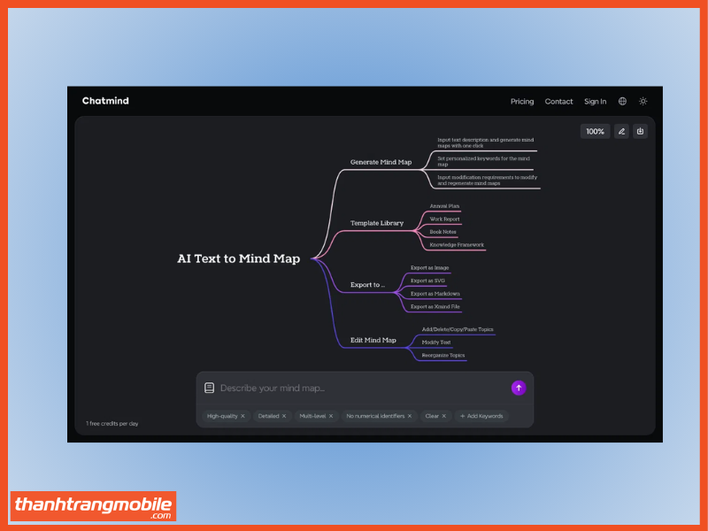 ChatMind Kết nối ý tưởng bằng sơ đồ tư duy AI đơn giản
