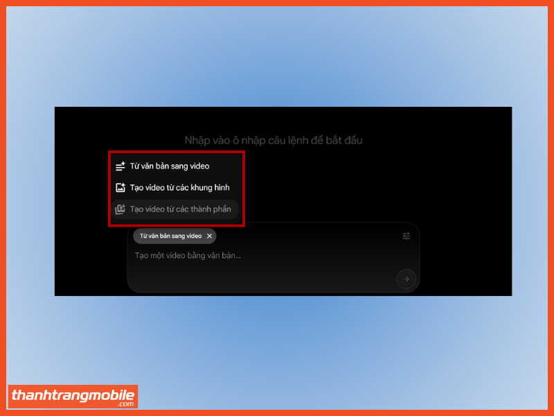 Sử dụng Veo 3 trong Flow của Google Labs để tạo video bước 2