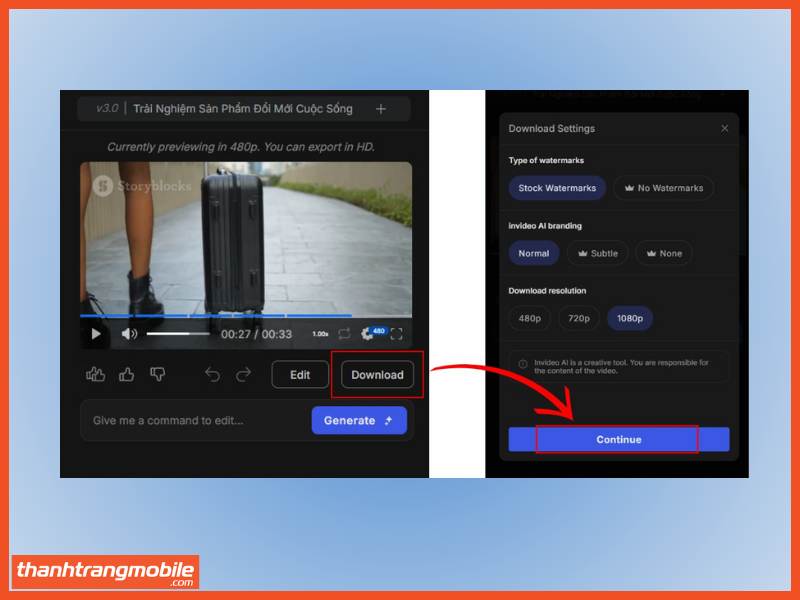 Tạo Video bằng Chatgpt thông qua Invideo bước 6