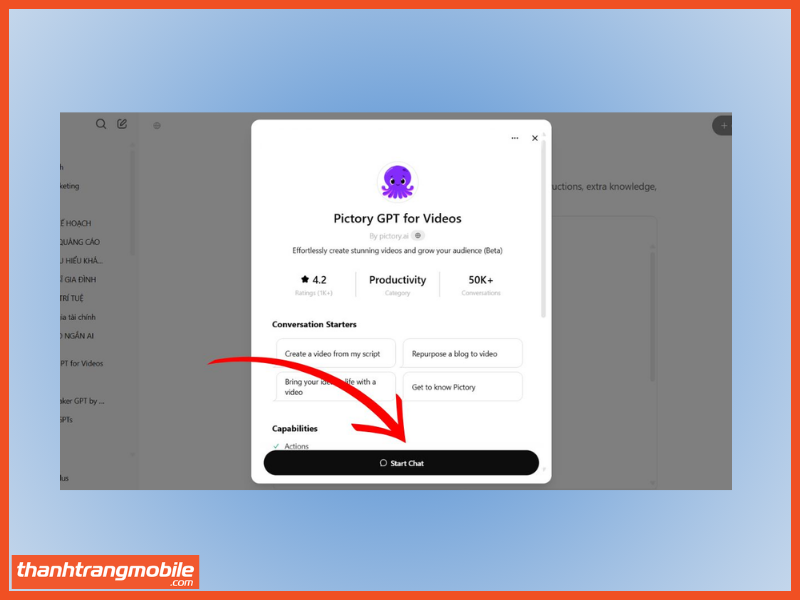 Tạo Video bằng Chatgpt thông qua Pictory bước 2