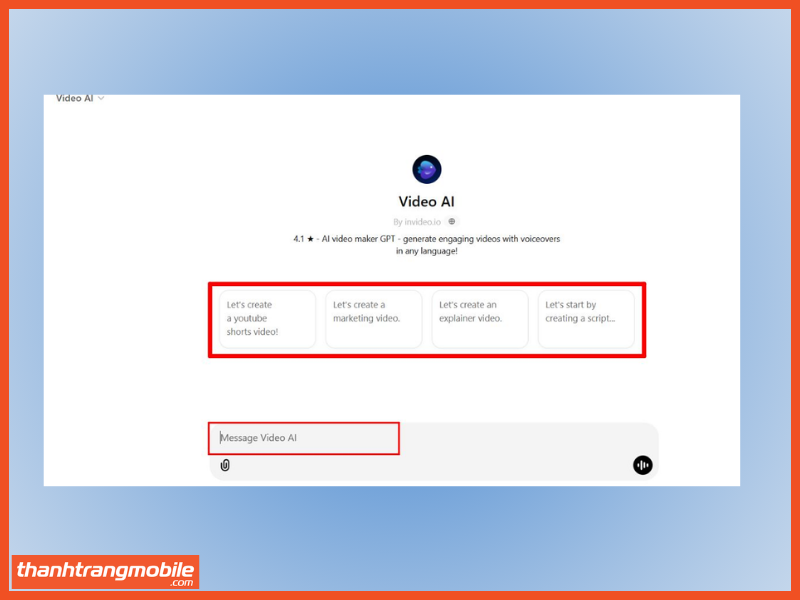Tạo Video bằng Chatgpt thông qua Invideo bước 2