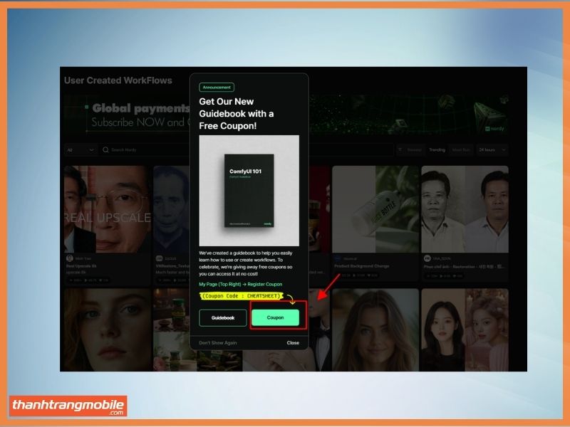 Chọn Coupon phục hồi ảnh cũ bằng AI