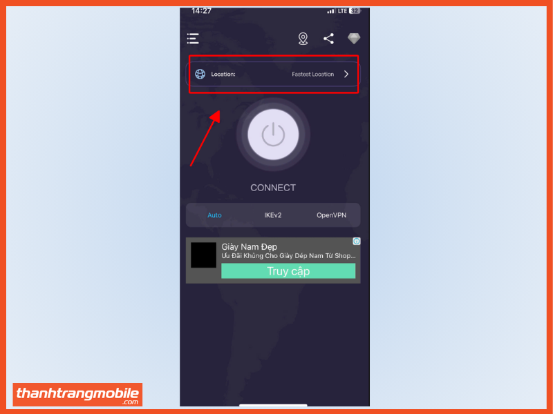 Chọn máy chủ vào Telegram khi bị chặn