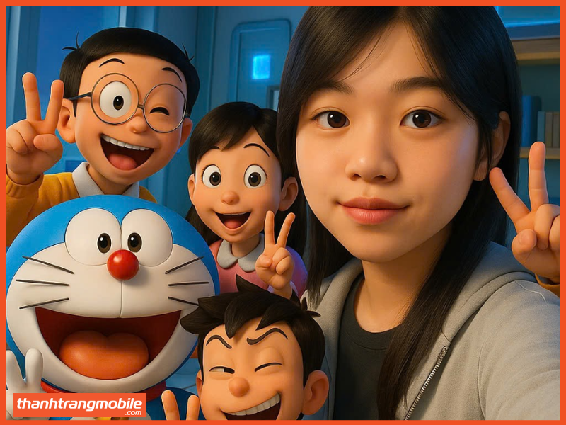 Hình ảnh theo phong cách Doraemon 3D