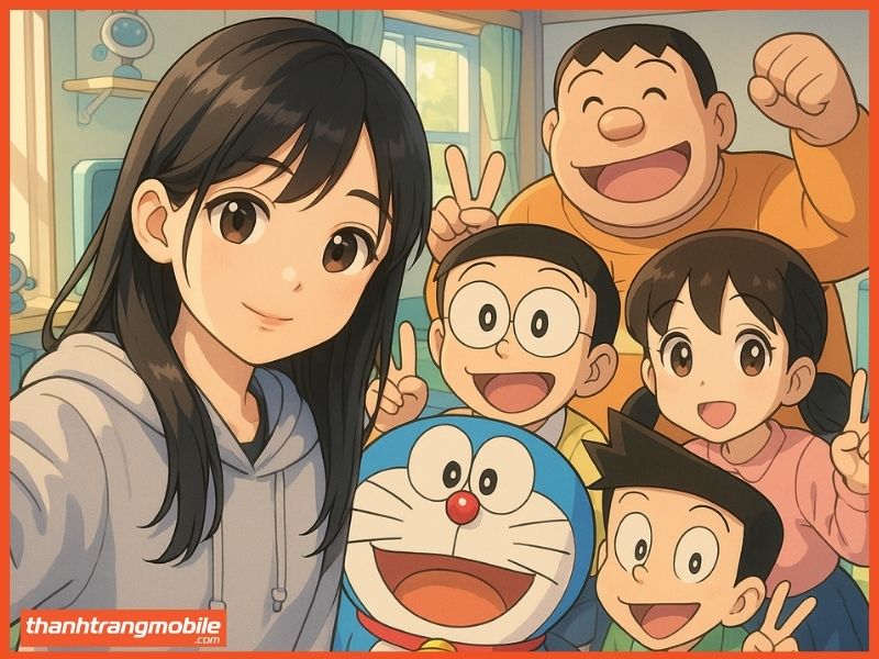 Hình ảnh theo phong cách Doraemon Anime