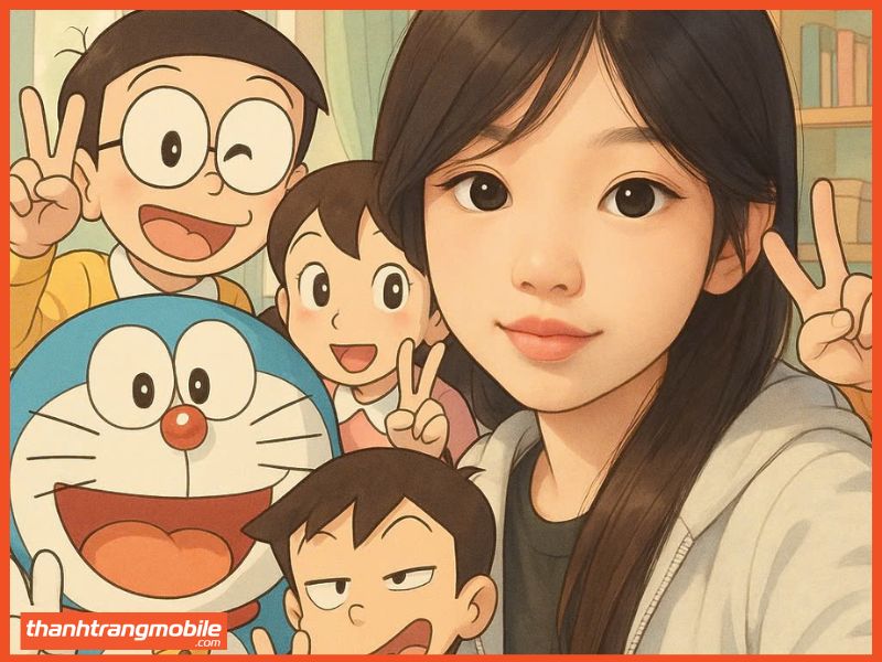 Hình ảnh theo phong cách Doraemon cute