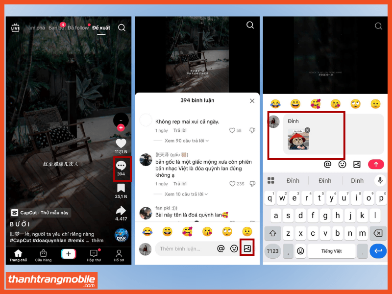 Hướng dẫn cách bình luận bằng ảnh trên Tiktok bước 6