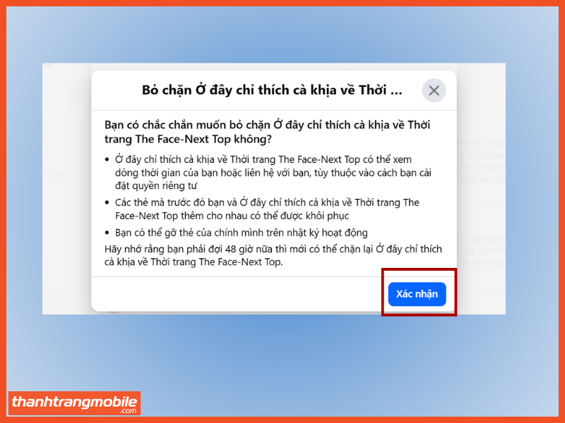 Bỏ chặn Facebook bằng máy tính bước 6