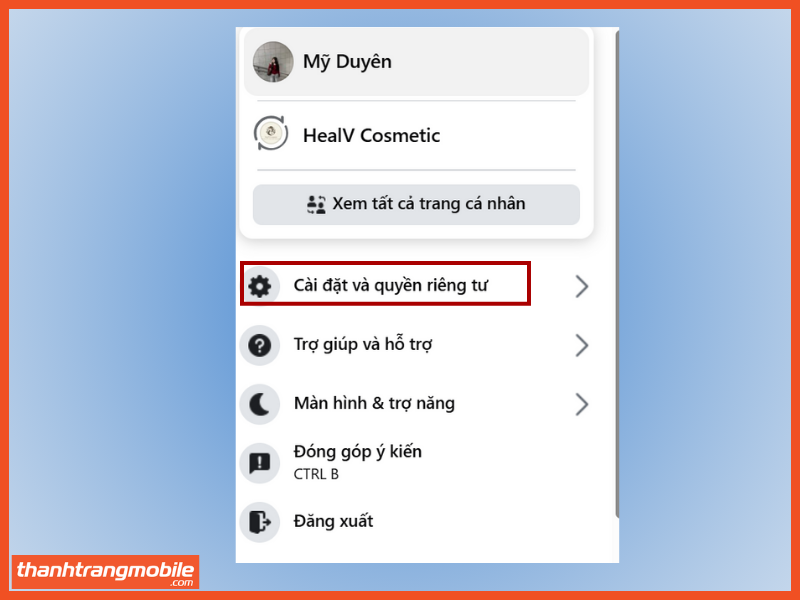 Bỏ chặn Facebook bằng máy tính bước 2