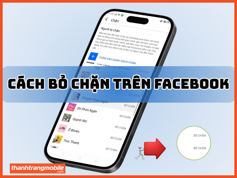 Cách bỏ chặn trên Facebook