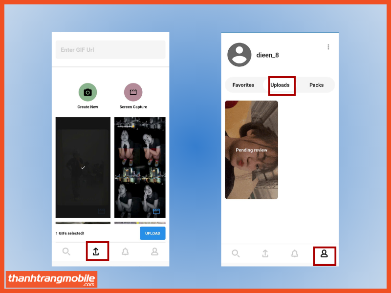 Bước 3: Upload GIF