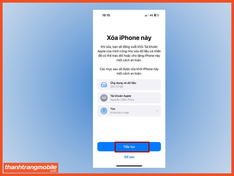 Dùng icloud để kiểm tra iphone chính hãng bước 3