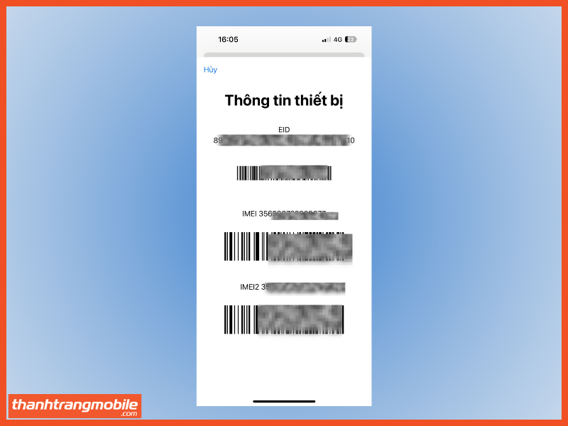 Dùng IMEI kiểm tra iphone chính hãng bước 2