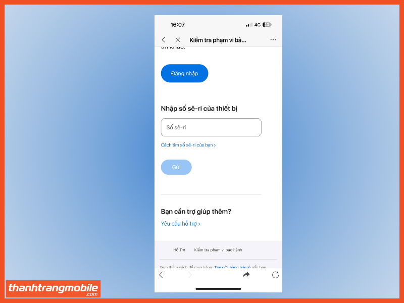 Dùng IMEI kiểm tra iphone chính hãng bước 3