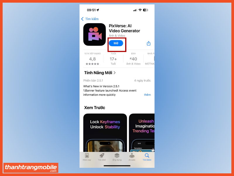 Bước 1: Tải app PixVerse
