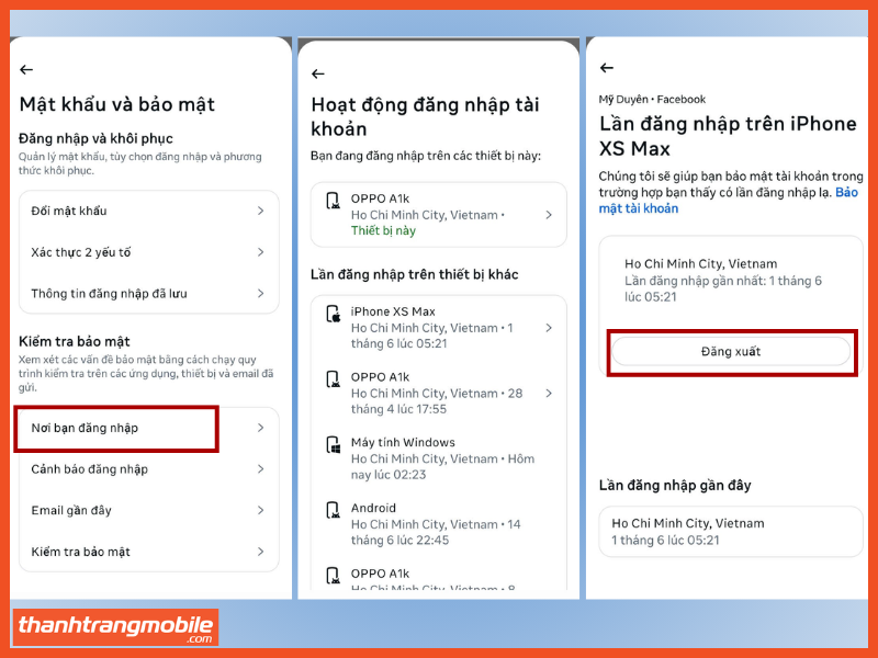Bước 4: Nơi đăng nhập