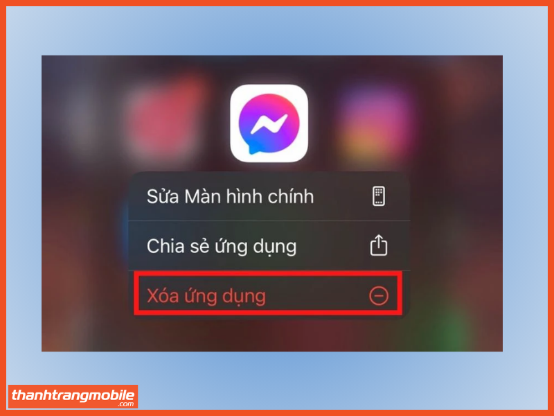 Xoá ứng dụng Messenger