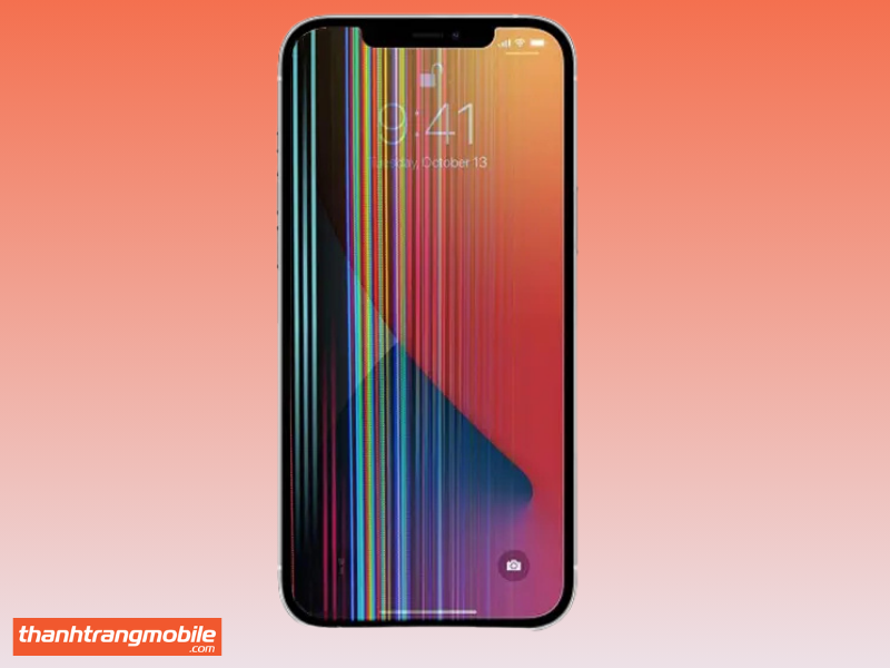 Toàn màn hình iPhone 12 Pro Max bị sọc nhiều màu do lỗi 