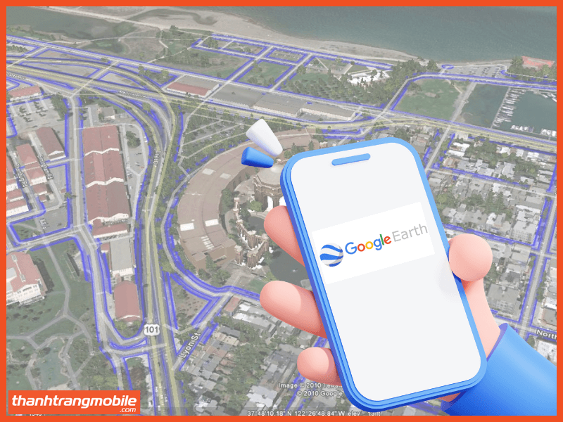 có thể sử dụng google earth để làm cách coi google map ở quá khứ