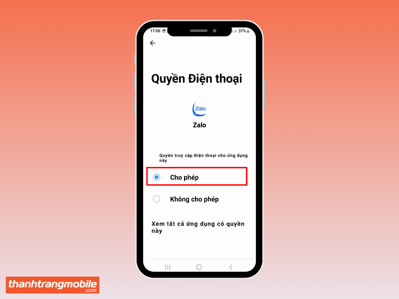 Cách đổi tên bạn bè trên Zalo – Bước 2: Cho phép Zalo đồng bộ danh bạ để cập nhật tên mới 