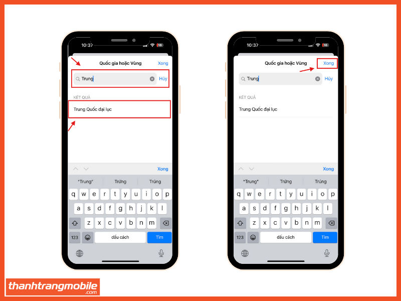 chọn trung quốc đại lục để tải app xingtu và cũng như cách tải xingtu trên iphone