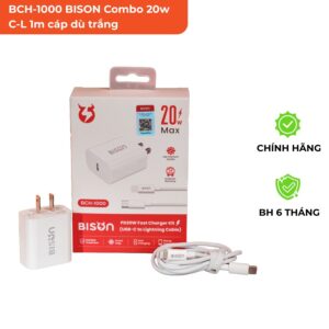 BCH-1000 BISON Combo 20w C-L 1m cáp dù trắng