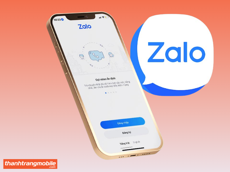 Giao diện đăng nhập Zalo trên điện thoại iPhone - Hướng dẫn cách theo dõi Zalo người khác