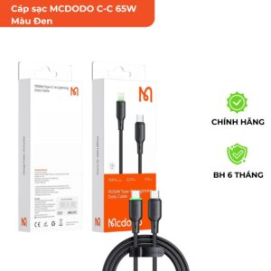 Cáp sạc MCDODO C-C 65W Màu Đen