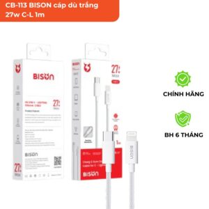 CB-113 BISON cáp dù trắng 27w C-L 1m
