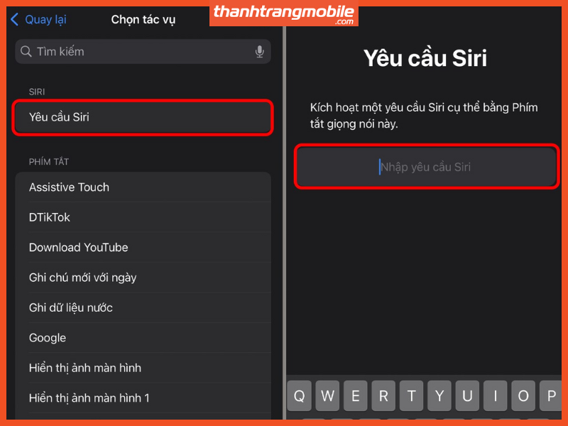 Giao diện cài đặt trợ năng trên iPhone 17, nơi có thể tùy chỉnh tên gọi cho Siri.