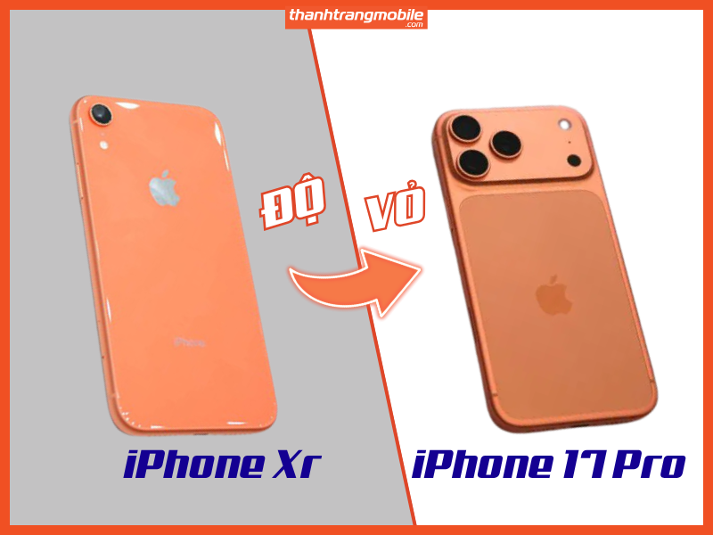 Độ vỏ iPhone Xr lên iPhone 17 Pro