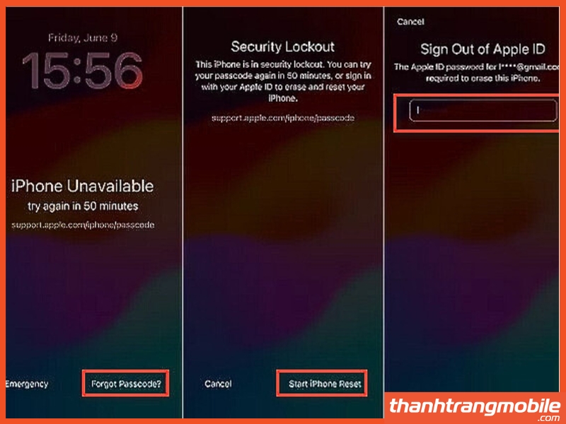 Dùng tính năng 'Quên mật mã' (iOS 15.2 trở lên)