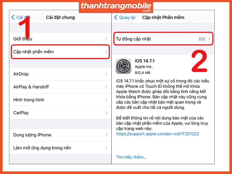 Tắt cập nhật tự động