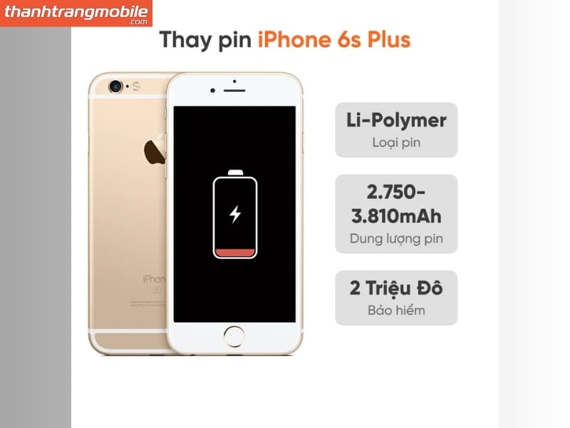 Pin iPhone 6s Plus dung lượng cao là gì? Có tốt không? Khi bạn tìm kiếm dịch vụ thay pin, bạn sẽ thấy xuất hiện cụm từ "Pin dung lượng cao". Vậy nó như thế nào, có tốt hay không? Hiểu đơn giản hơn, đây là loại pin có cùng kích thước với pin gốc của Apple, nhưng được các hãng thứ 3 (như Pisen, Orizin, Energizer...) áp dụng công nghệ nén mật độ năng lượng cao hơn. Pin chuẩn Apple: 2.750 mAh. Pin dung lượng cao: Thường từ 3.300 mAh đến 3.600 mAh (Cao hơn pin chuẩn khoảng 20-30%).