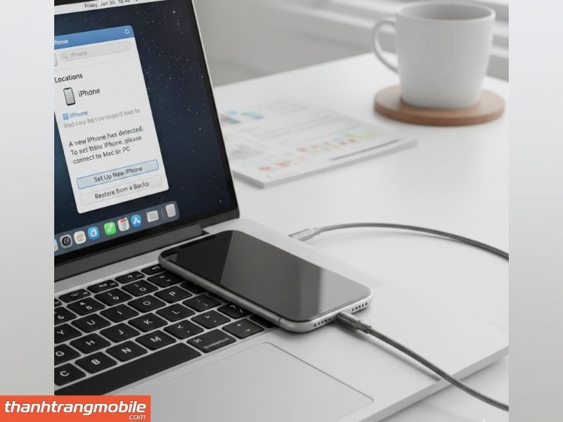 Việc kiểm tra khả năng kết nối giữa iPhone và máy tính giúp chúng ta đánh giá nhanh được tình trạng của thiết bị.