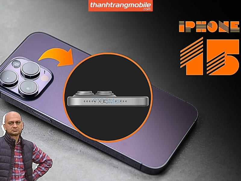 Do thiết kế cụm camera quá lồi Nguyên nhân này được coi là phổ biến nhất. Cụm camera của iPhone 15 series, đặc biệt là iPhone 15 Pro Max được nhô lên khá cao so với mặt lưng. Khi bạn đặt điện thoại xuống mặt bàn, mặt ghế hoặc bất kỳ bề mặt cứng nào mà không có dùng ốp lưng bảo vệ phần viền camera sẽ là điểm tiếp xúc đầu tiên và phải chịu toàn bộ lực ma sát và trọng lực của máy.