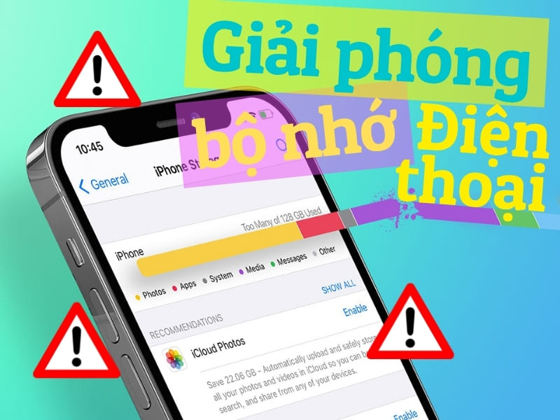 Giải phóng bộ nhớ điện thoại giúp thiết bị vận hành ổn định hơn. Tham khảo cách giải phóng dung lượng iPhone chi tiết.